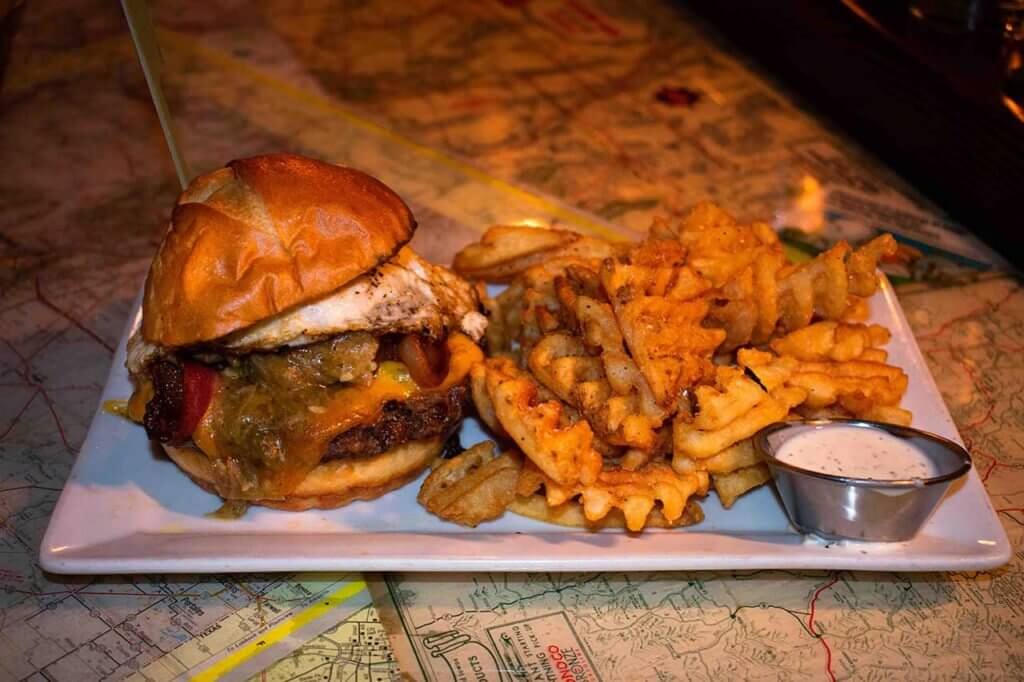 The Odyssey Burger from Odyssey Gastropub • Photo by Matt Morris, @mmorrisphotography_