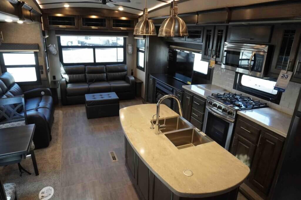 Interior of a Jayco Pinnacle 36KPTS Interior • Photo courtesy of Windish RV Center